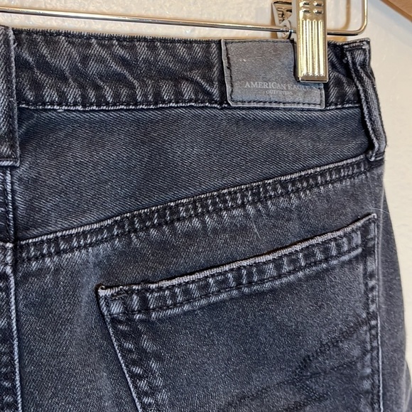 AMERICAN Eagle Outfitters Black Frayed Hem Mini Jean Skirt - Picture 10 of 16